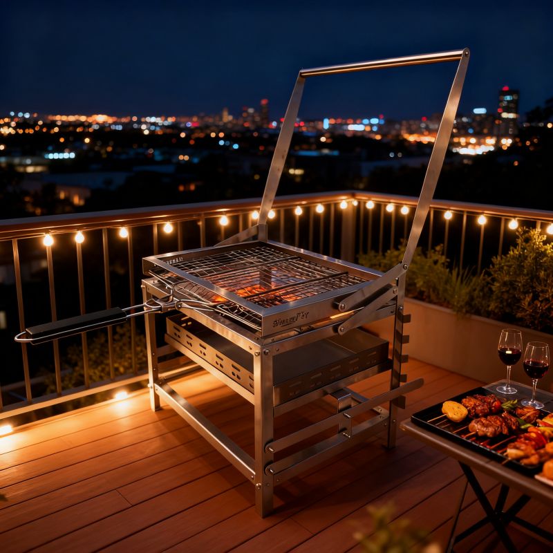 Blaze For F1 Adjustable Charcoal Rotating Grill